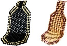 Actual product image IWH Vehicle wooden ball seat cover, black Material: wood, dimensions: (W)390 x (H)1,270 mm, universal