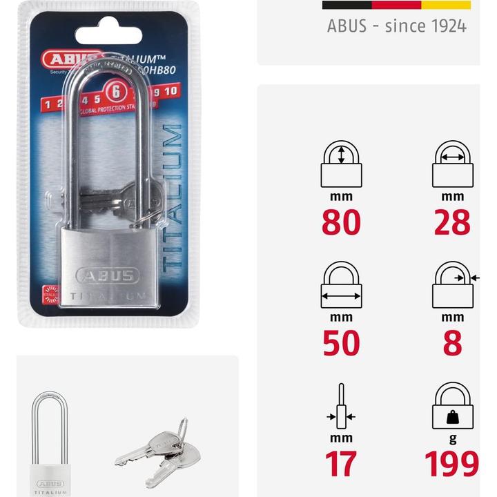 Immagine prodotto Abus Lucchetto 64TI / 50 HB 80 GL