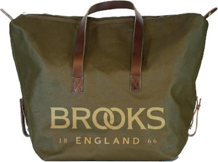 Actual product image Brooks Running Brooks Clapham Tote Bag, 26l volume, Moss/A. Brown, suitable for Peckham basket (26 l)