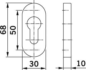 Actual product image Ogro Key rosettes 6679 (Door rosette)