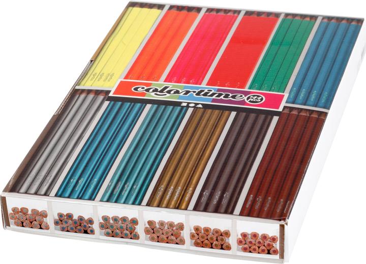 Image du produit Creativ Company Driehoekige Kleurpotloden - Metallic en Neon, 144st. (144x)