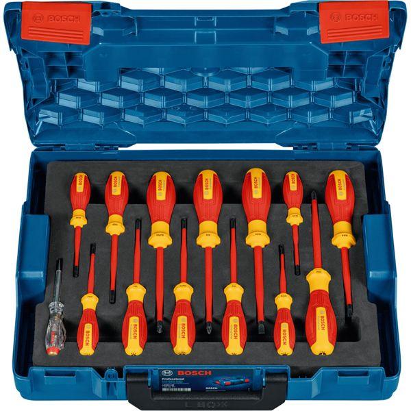 Bosch Professional VDE-Schraubendreher-Set (Torx (TX), Pozidriv cross recess (PZ), Slotted screws)