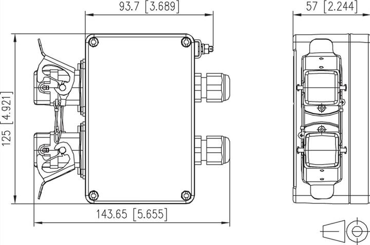 Produktbild Metz Connect 1401060320ME - Grau - Aluminium - IP67 - 1 Stück(e) (Netzwerk Zubehör)