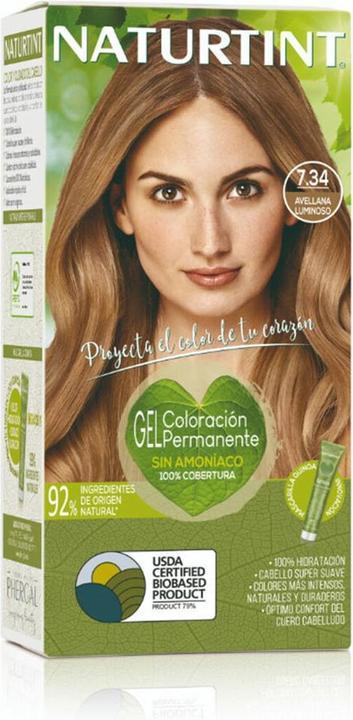 Produktbild Naturtint Ammoniakfreie Haarfarbe mit hohem Anteil an natürlichen Inhaltsstoffen 7.34 Light Hazelnut 17 (7.34 Heller Haselnuss)