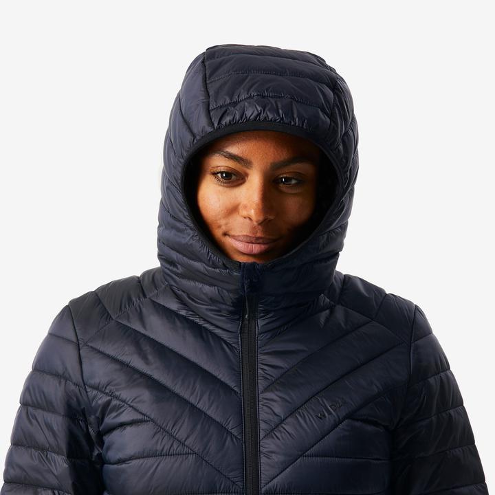 Actual product image Wedze Women's ski jacket down jacket light and warm - 500 blue/black (L)