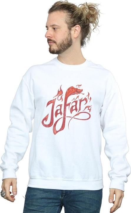 Actual product image Disney Mens Aladdin Movie Jafar Flames Logo Sweatshirt (5XL)