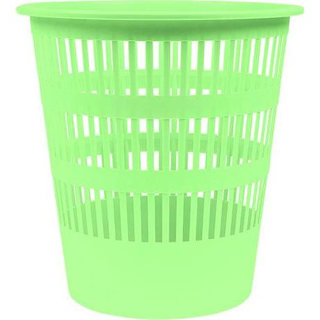 Donau Cestino per rifiuti Life, perforato, 12l, pastello, verde, Pattumiera, Verde