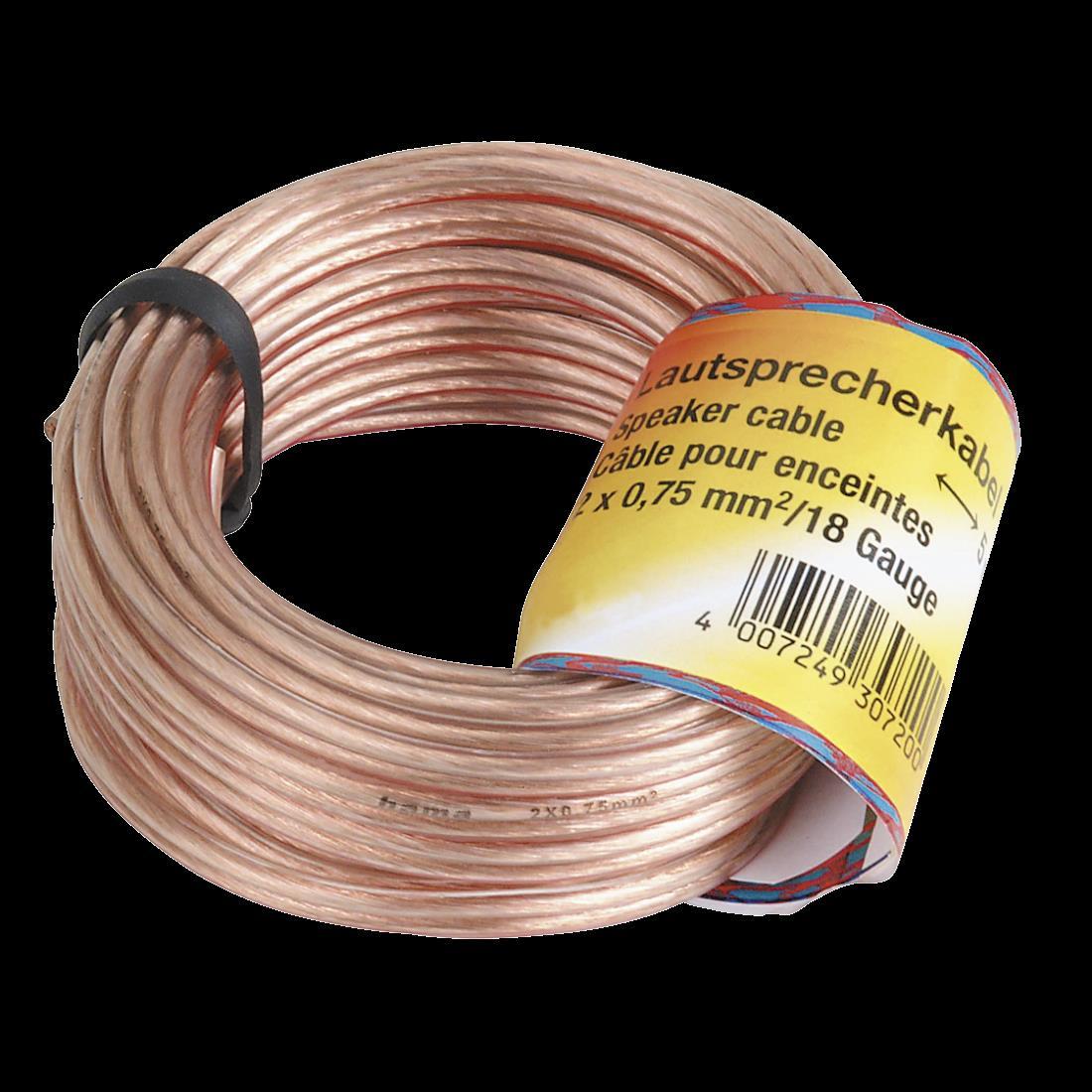 Thumbnail - Hama Lautsprecherkabel (10 m, 0.75 mm²), Lautsprecherkabel, Transparent