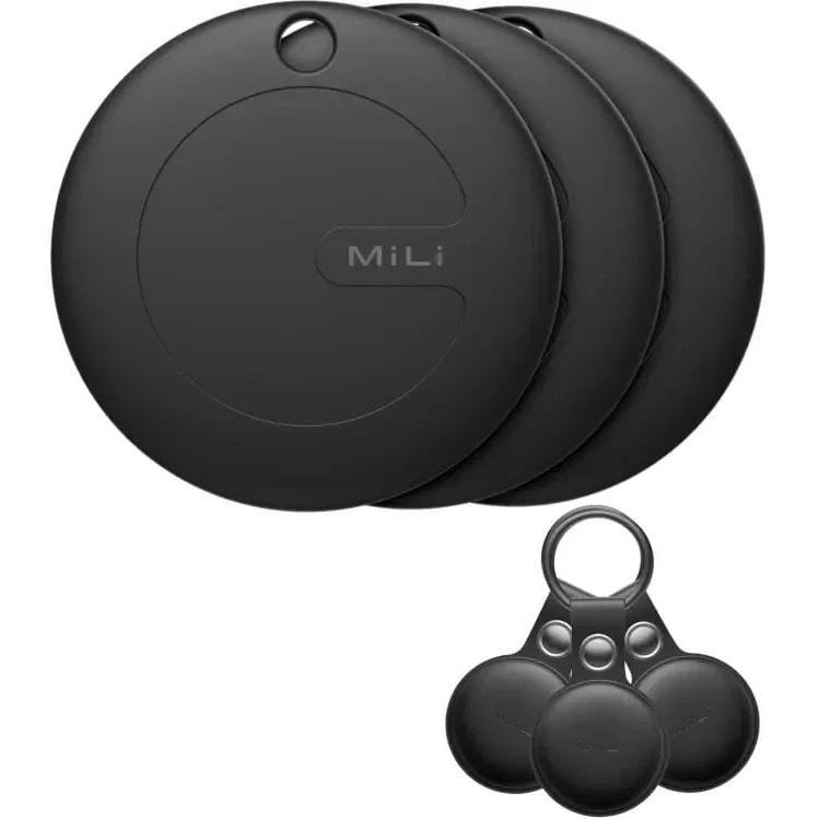 Mili 3x lokalizator MiTag DUO czarny + etui na Android i iOS (Android, iOS), Localizzatore GPS, Nero