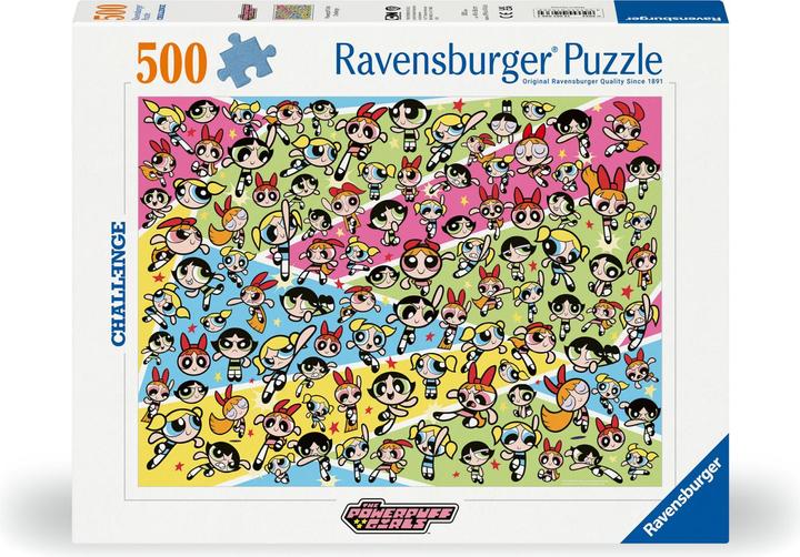 Actual product image Ravensburger Puzzle 12001036 - Power Puff Girls - 500 pieces Power Puff Girls Challenge Puzzle for (500 pieces)