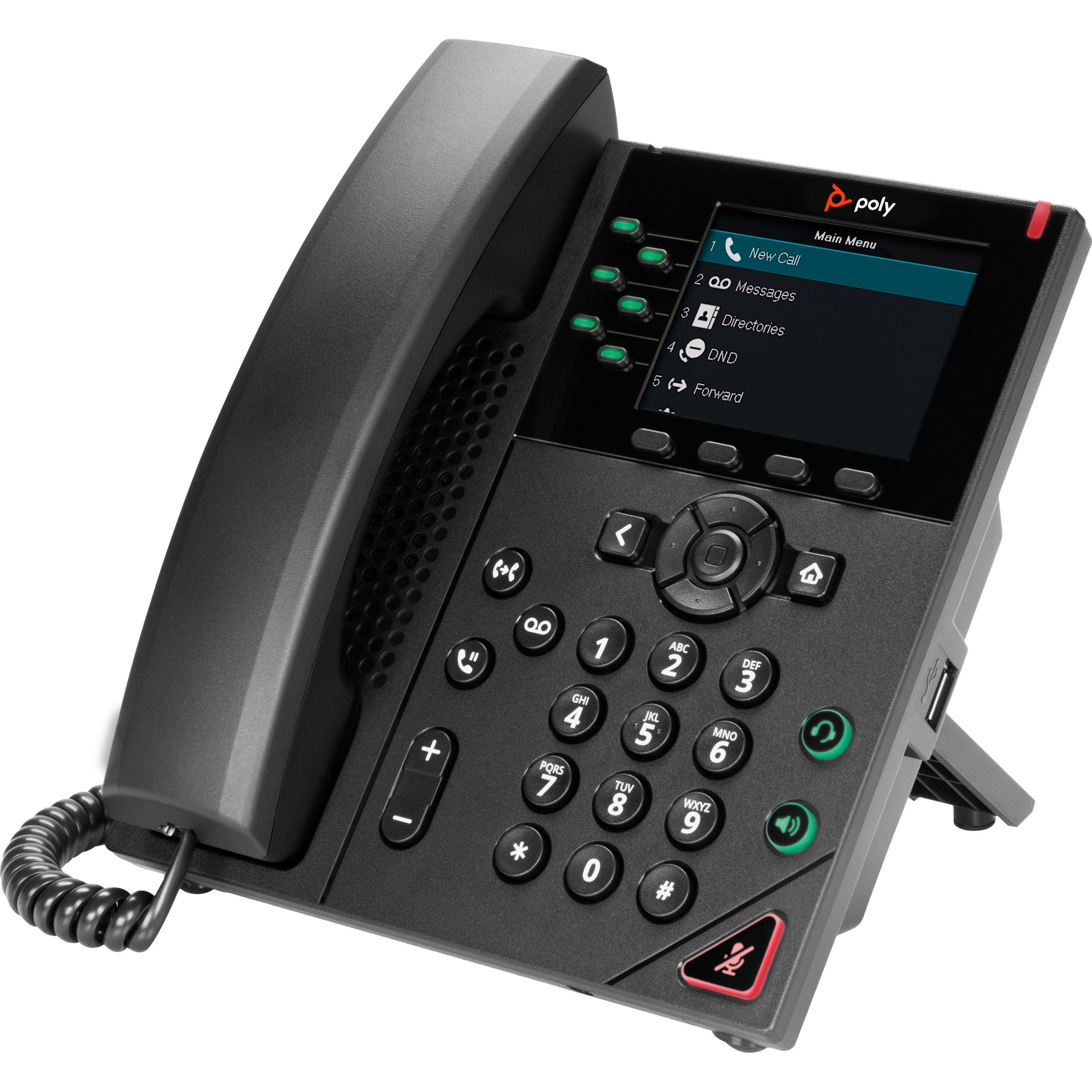 HP Poly VVX 350, Telefoon, Zwart