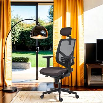 Productafbeelding Powerton ERGO TINA Ergonomische bureaustoel, grijs (44 - 53.50 cm)