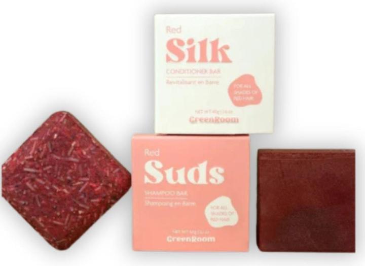 Produktbild Green Room Shampoo & Conditioner Set Color Correction Red (Festes Shampoo)