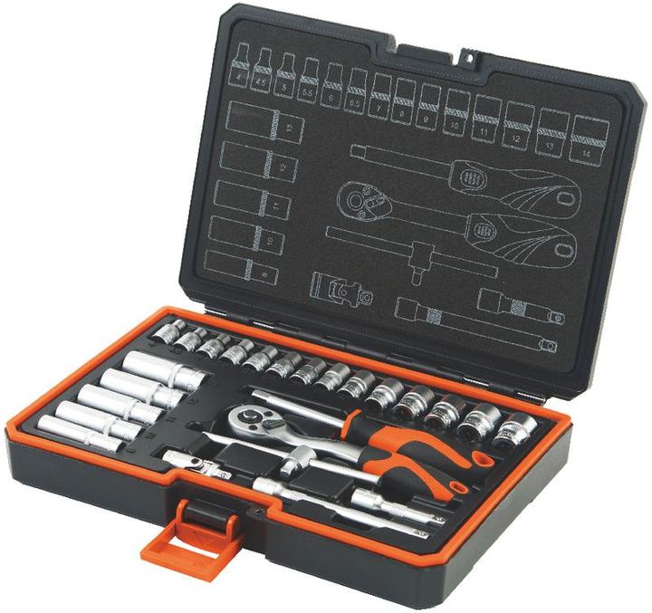 Actual product image Kendo Socket spanner set 1/4" 25-piece (14 mm)