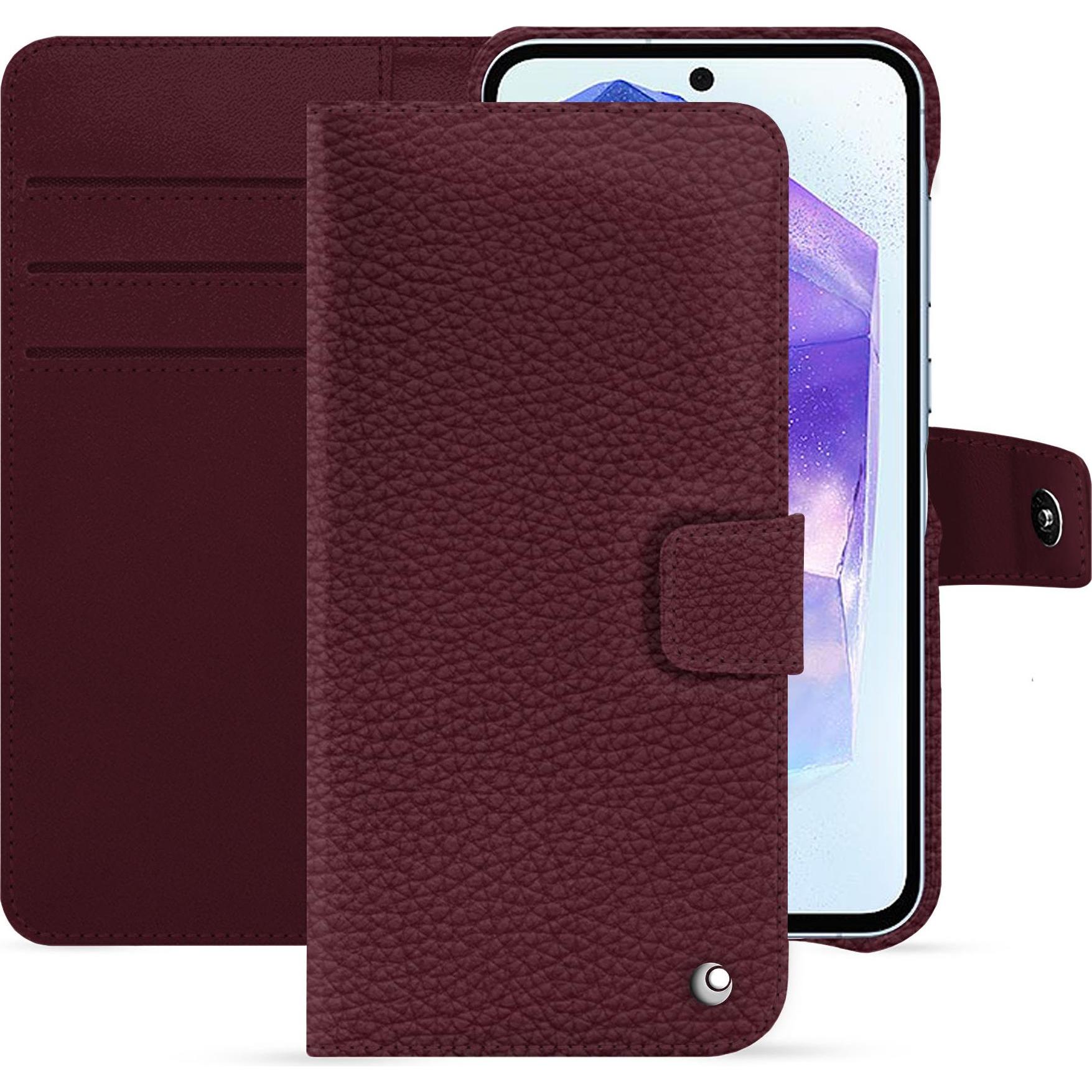 Noreve Lederschutzhülle Samsung Galaxy A55 (Samsung Galaxy A55), Smartphone Hülle, Violett