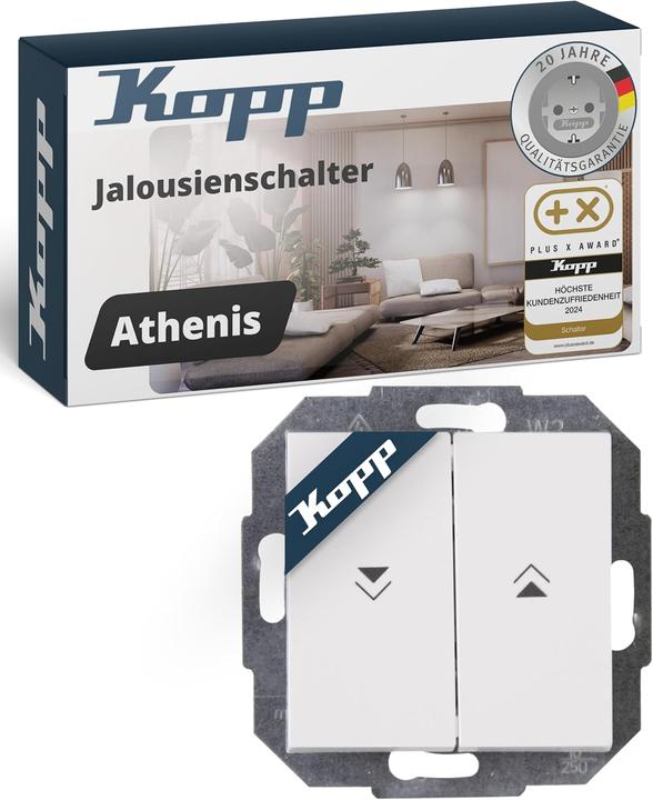 Produktbild Kopp Einsatz Jalousie-Schalter ATHENIS Reinweiss (RAL 9010) 588529083