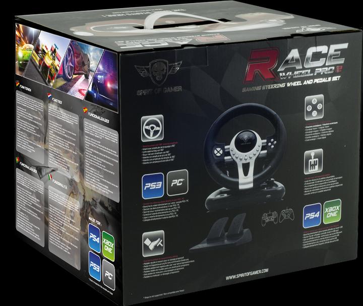 Actual product image Spirit Of Gamer Race Wheel Pro 2 (Xbox Series X, Xbox One S, Xbox Series S, PS3, PC, PS4, Xbox One X)