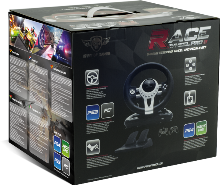 Actual product image Spirit Of Gamer Race Wheel Pro 2 (Xbox Series X, Xbox One S, Xbox Series S, PS3, PC, PS4, Xbox One X)