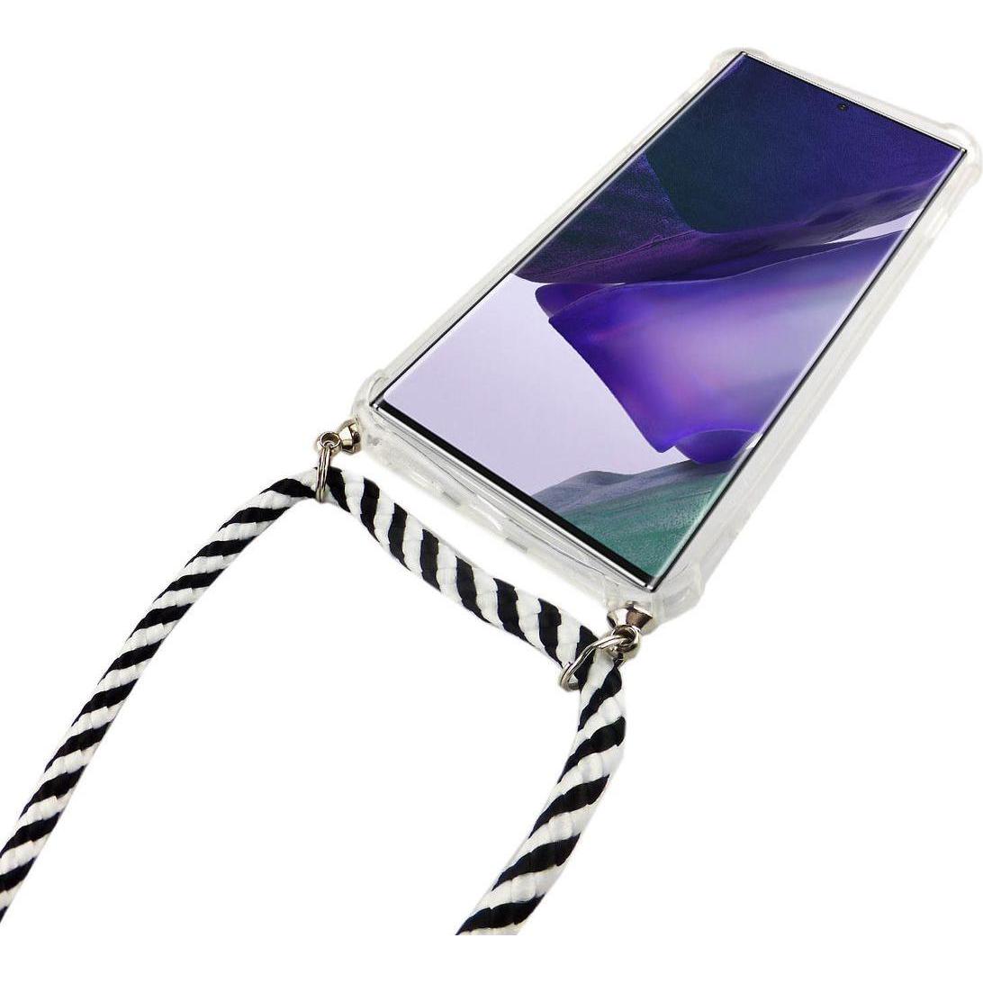 Thumbnail - König Design Handykette für Samsung Galaxy Note 20 Hülle mit Band zum umhängen Kordel Schwarz, Handykette, Transparent