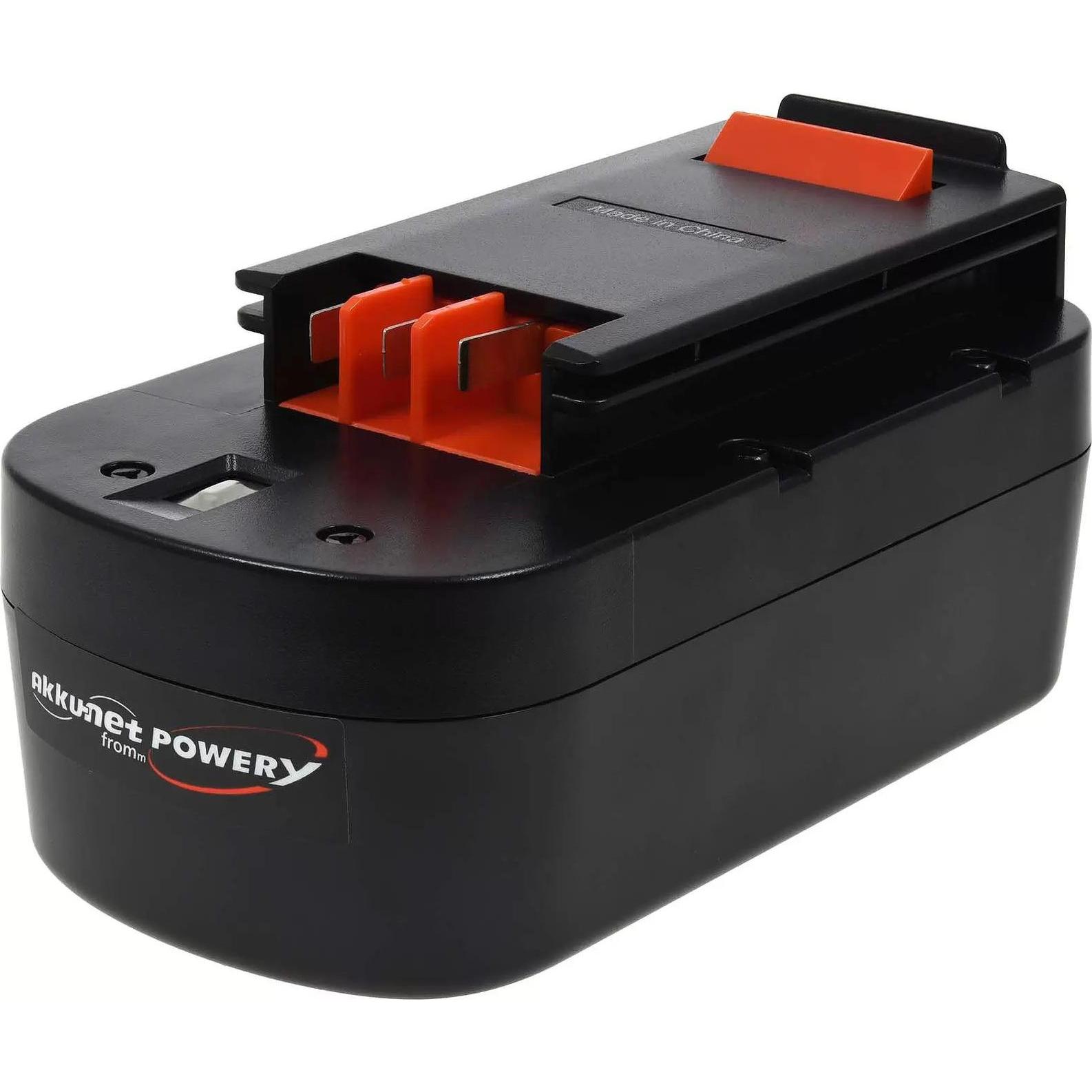 AccuCell, Werkzeugakku + Ladegerät, Akku für Werkzeug Black&D. Firestorm FSB18 3000mAh (18 V)