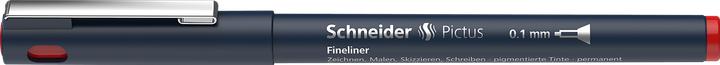 Produktbild Schneider Fineliner Pictus 0,1mm rot (Black, Rot, Silber, Tiefblau, 1x)