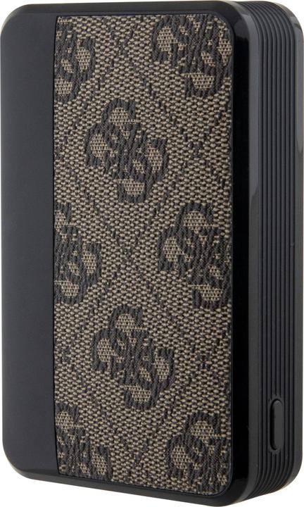 Actual product image Guess Powerbank 18W GUPB10DP4GEGW 10000mAh brązowy/brown 4G Leather Metal Logo (10000 mAh, 18 W)