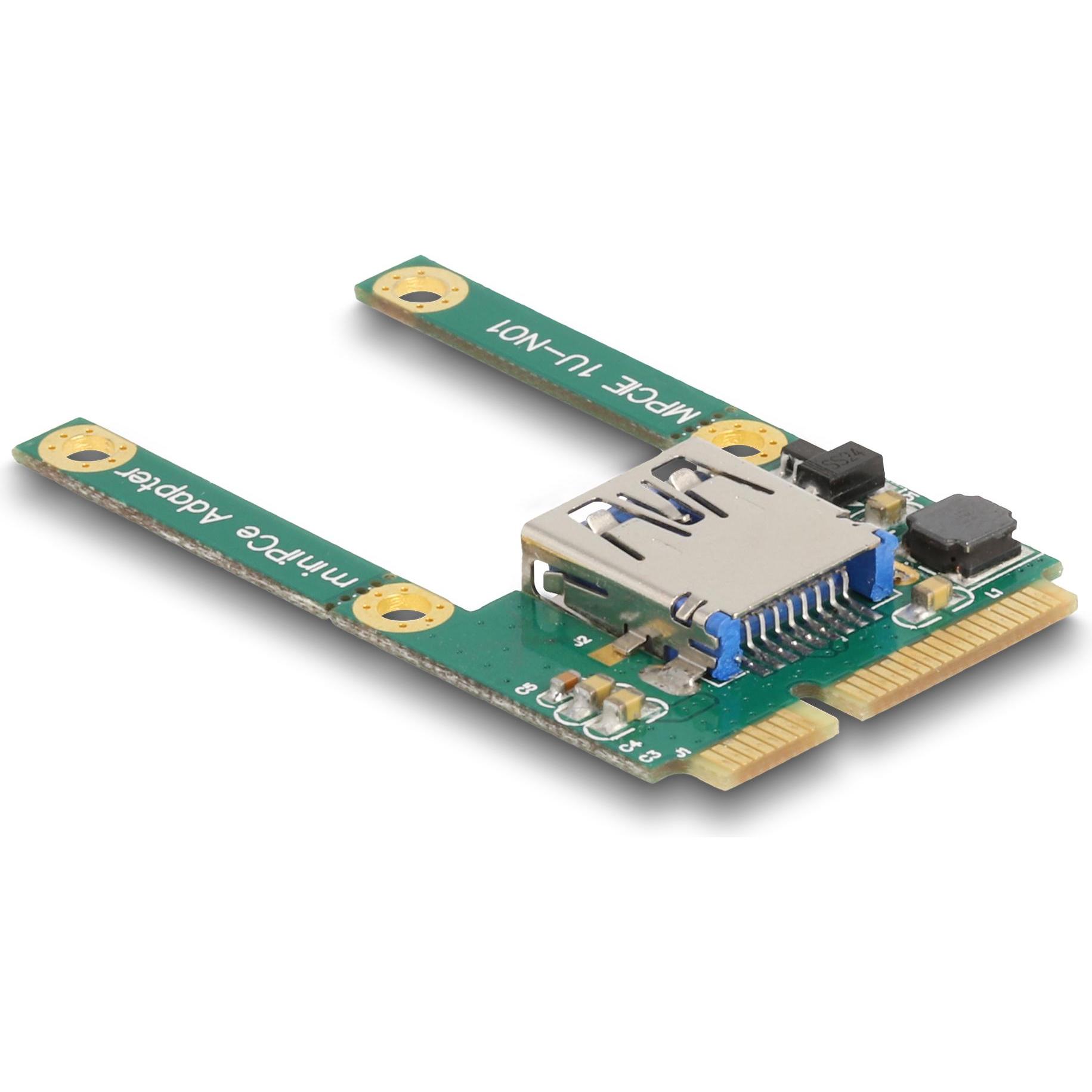 Delock Mini PCIe I/O 1 x USB 2.0 Typ-A Buchse full size / ha, Kontrollerkarte