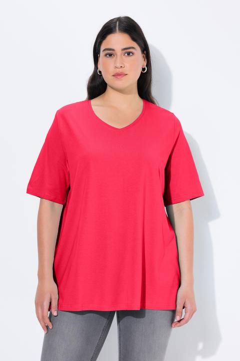 Produktbild Ulla Popken T-Shirt, A-Linie, V-Ausschnitt, Halbarm (58)