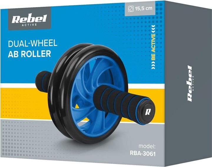Produktbild Rebel Active Kółko Podwójne Roller Do ćwiczeń Mięśni Brzucha Ab Wheel Ab-2 Rba-3061