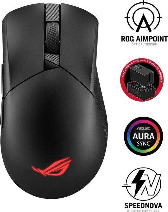 Actual product image ASUS ROG Gladius III (Cable, Wireless)