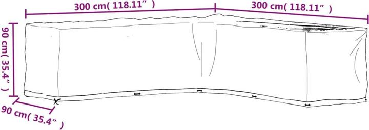 Image du produit vidaXL Outdoor-Möbelabdeckungen