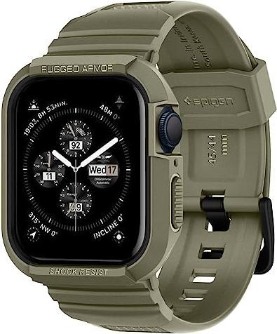 Produktbild Spigen RUGGED ARMOR?PRO? APPLE WATCH 4 / 5 / 6 / 7 / 8 / SE (44 / 45 MM) VINTAGE KHAKI (44 mm, 45 mm, Thermoplastic polyurethane (TPU))