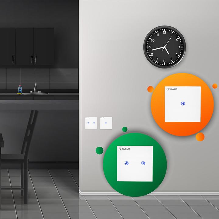 Immagine prodotto Tellur Interruttore WiFi intelligente, SS2N 2 porte 1800W 10A