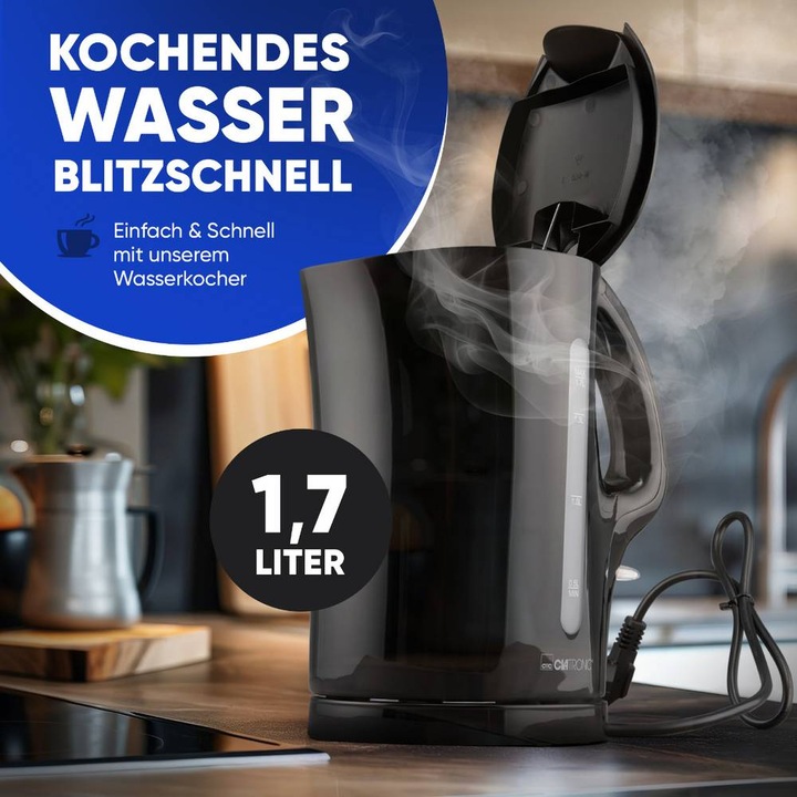 Produktbild Bomann Clatronic Wasserkocher schwarz WK 3819 (1.70 l)