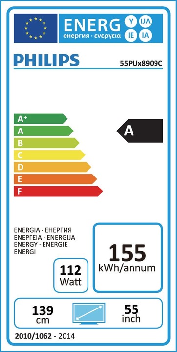 Energie-Label Philips 55pus8909 (4K)