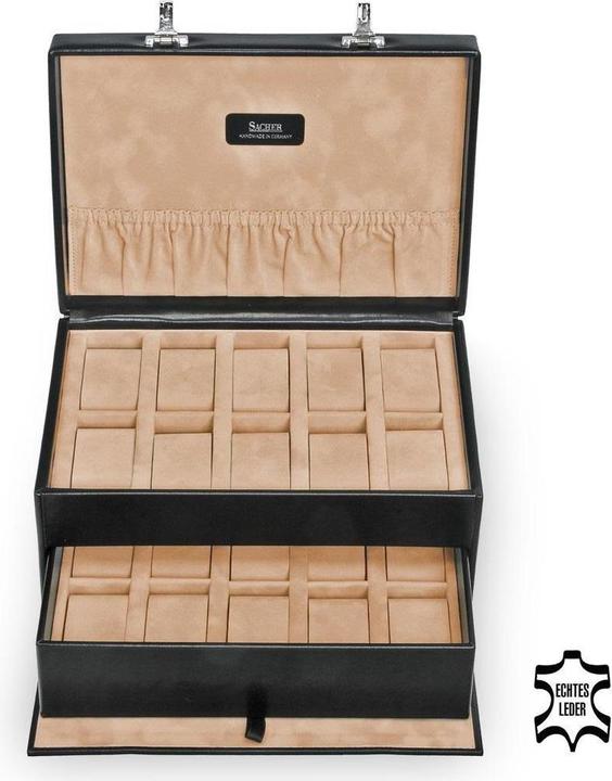 Produktbild Sacher 3020.010443 - Uhrenkoffer new classic schwarz Leder