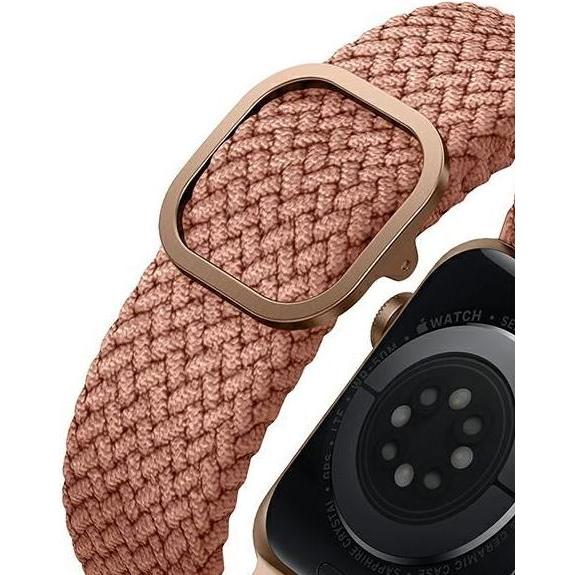Thumbnail - Uniq pasek Aspen Apple Watch 44424549 mm Series 45678SESE2Ultra Braided rozowygr (42 mm, 44 mm, 45 mm, 49 mm, Textil, Ap...
