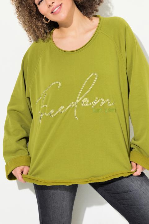 Produktbild Ulla Popken Sweatshirt, Stickerei, Rundhals, Langarm, Rollkanten (50, 52)