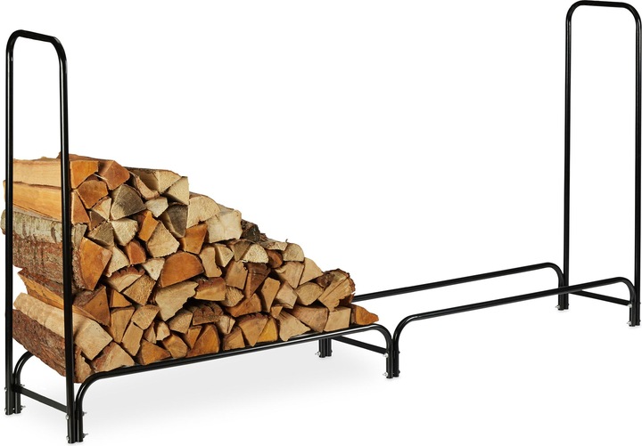 Immagine prodotto Relaxdays Scaffale portalegna da camino (245 x 40 x 122 cm)