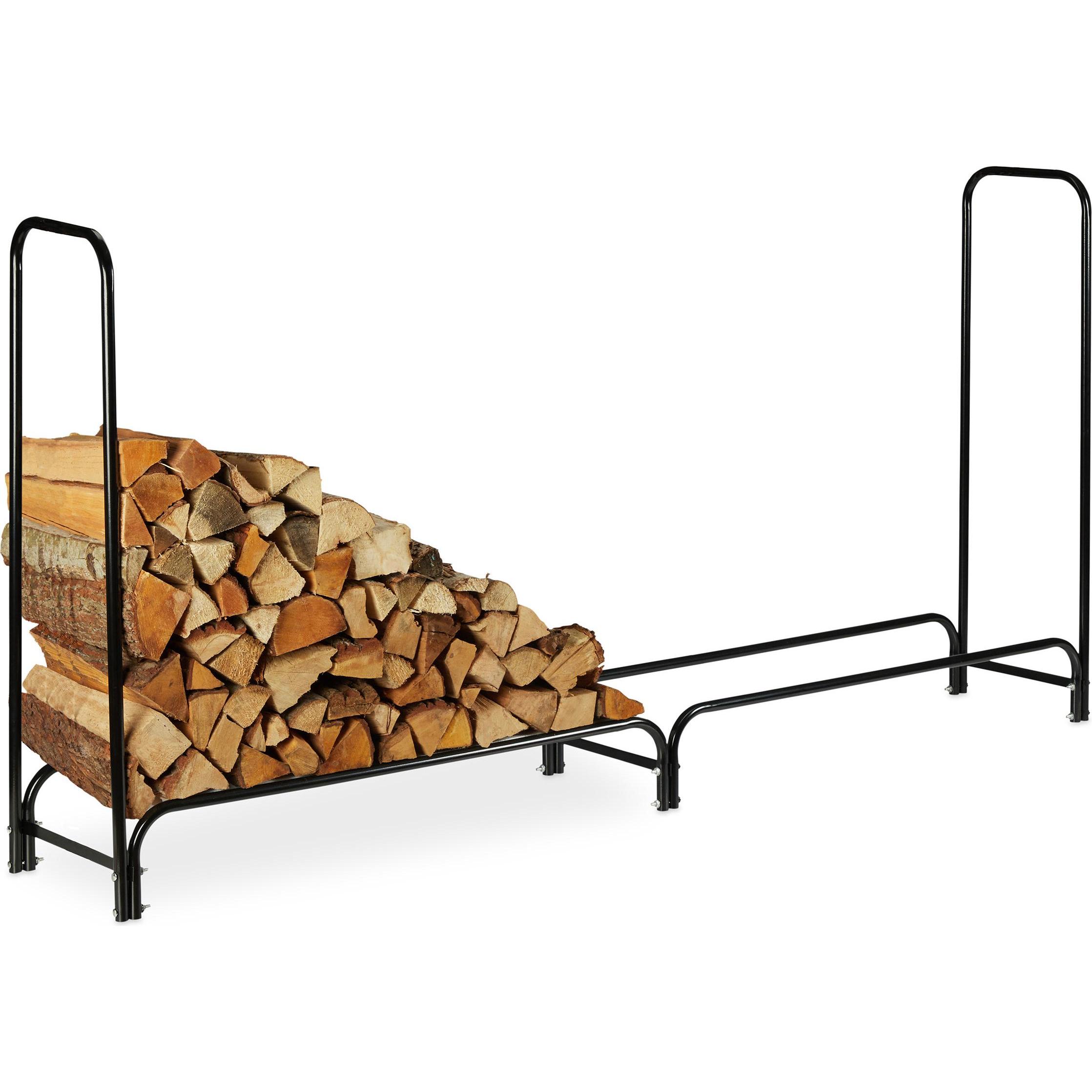 Relaxdays, Zubehör Kerzen + Kamin, Kaminholzregal (245 x 40 x 122 cm)