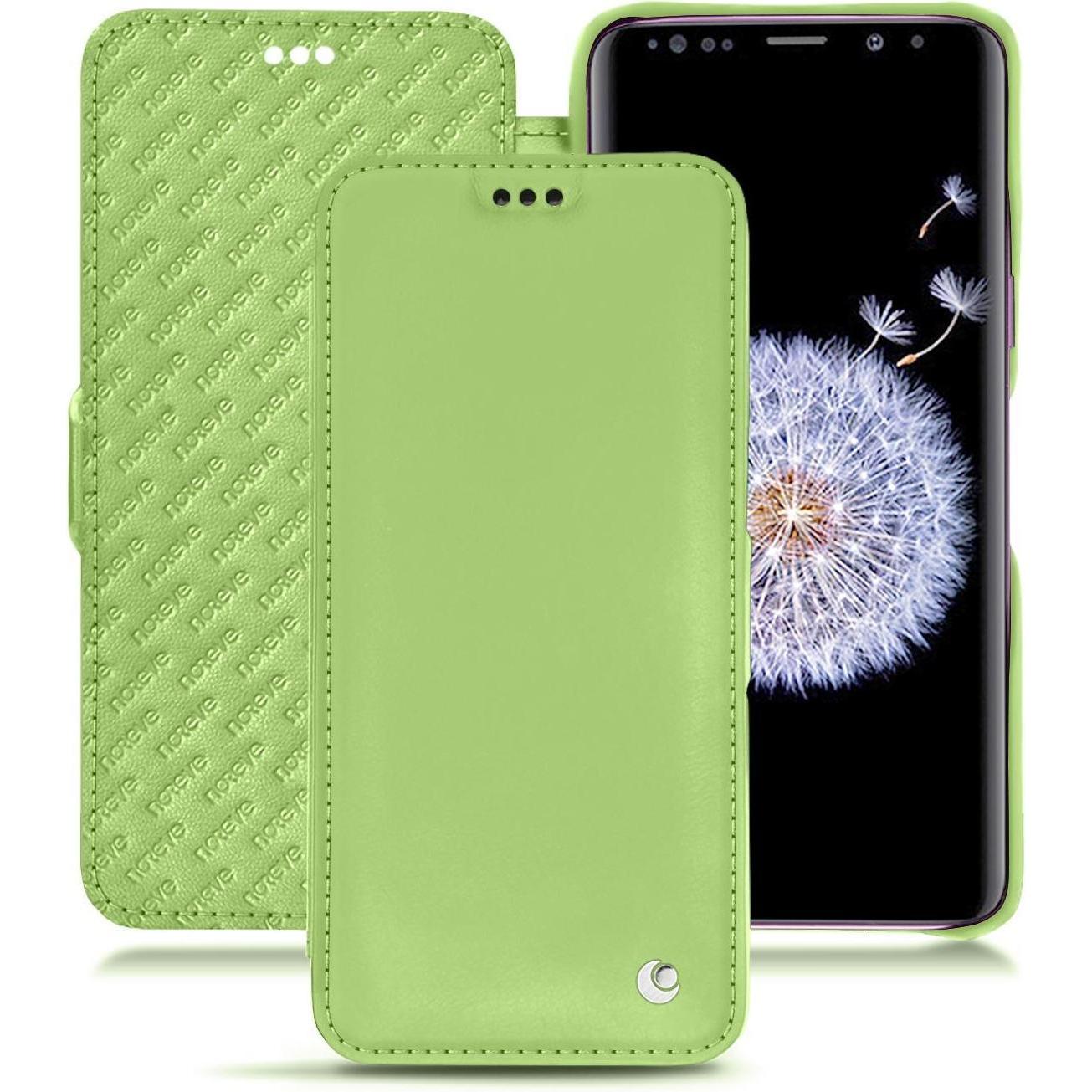 Noreve Lederschutzhülle horizontal (Samsung Galaxy S9+), Smartphone Hülle, Grün