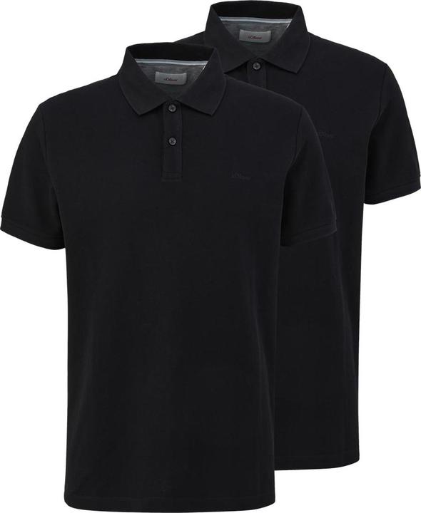 Produktbild s.Oliver Fashion - Basic - Poloshirt - 2er Pack (M Schwarz) (M)