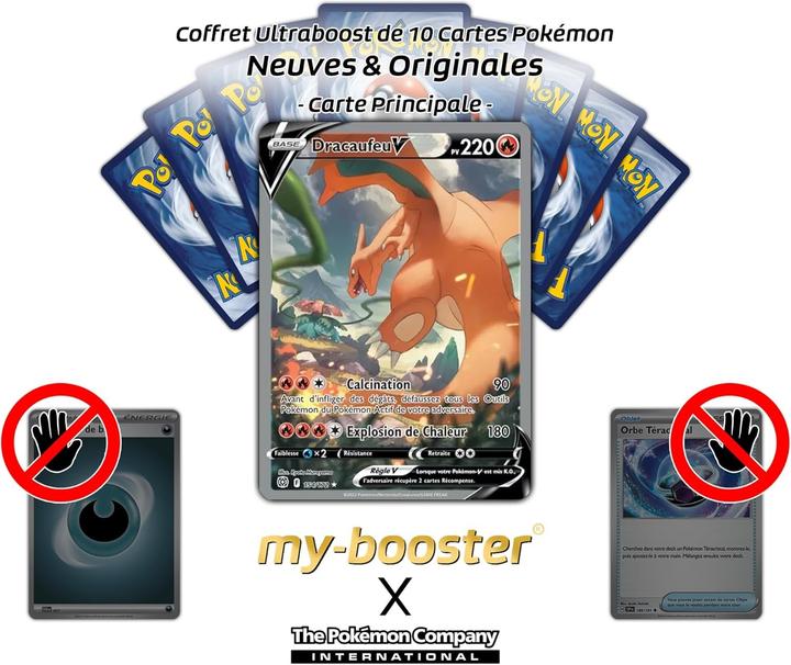 Image du produit My-booster Dracaufeu V Alternative Pokémon Gallery Ultraboost Épée et Bouclier 9 Stars Étincelantes (Français, Tin)