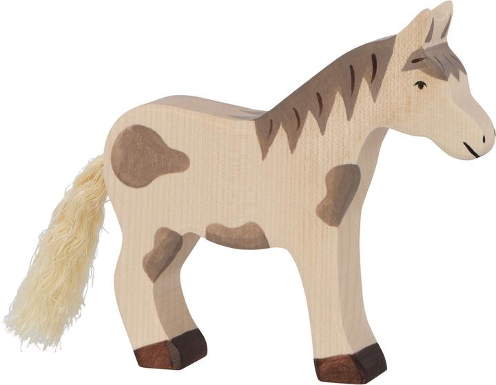 Holztiger Pferd, stehend, gefleckt
