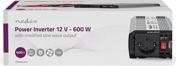 Productafbeelding Nedis Stroomomvormer veranderde sinusgolven - Ingangsspanning: 12 V DC - Aansluiting uitgang apparaat: