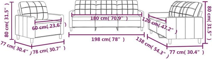 Produktbild vidaXL Sofagarnitur (Polstergruppe)