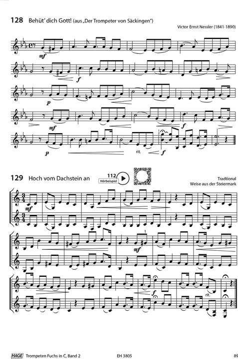 Nährwerte und Zutaten Trometen Fuchs 2, Ausgabe in C für Posaunenchor (Deutsch, Stefan Dnser, 2010)