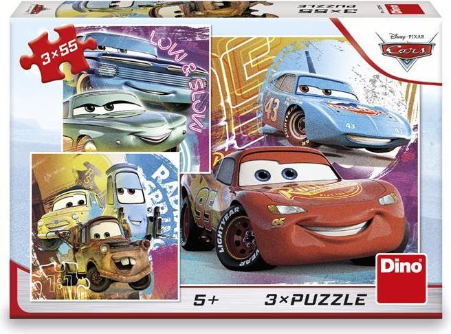 Produktbild Dino 3 Puzzles - Cars : Friends (55 Teile)