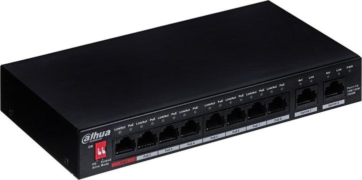 Dahua Technology PoE DH-PFS3010-8GT-96 Unmanaged Gigabit Ethernet (10/100/1000) Power over Ethernet (10 Ports)