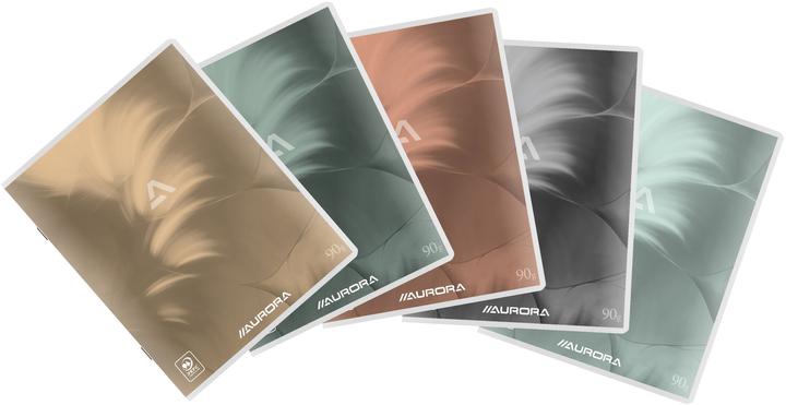 Actual product image Aurora Notebooks, squared 10 mm with red border (A5, Checked, Hardcover)